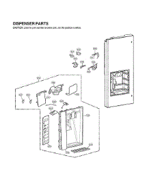 Dispenser Parts parts for Lg Bottom-Mount Refrigerator LFXC24796S/01 from AppliancePartsPros.com
