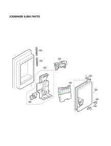 Icemaker & Bin Parts parts for Lg Bottom-Mount Refrigerator LFXS24623D/01 from AppliancePartsPros.com