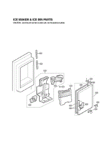 Ice Maker & Ice Bin Parts parts for Lg Bottom-Mount Refrigerator LFXS24626D/00 from AppliancePartsPros.com