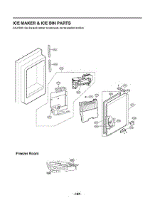 Ice Maker / Ice Bin Parts parts for Lg Bottom-Mount Refrigerator LFXS26596D/01 from AppliancePartsPros.com
