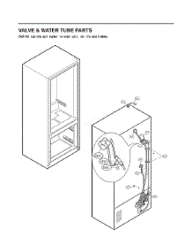 Valve / Water Tube Parts parts for Lg Bottom-Mount Refrigerator LFXS26596M/00 from AppliancePartsPros.com