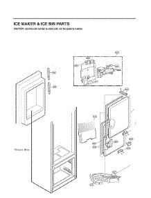 Ice Maker / Ice Bin Parts parts for Lg Bottom-Mount Refrigerator LFXS26596M/00 from AppliancePartsPros.com