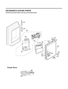 Ice Maker & Ice Bin Parts parts for Lg Bottom-Mount Refrigerator LFXS26973D/01 from AppliancePartsPros.com