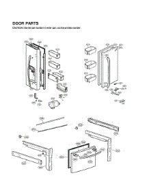Door Parts parts for Lg Bottom-Mount Refrigerator LFXS26973S/02 from AppliancePartsPros.com