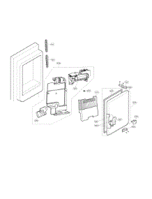 Ice Maker And Ice Bin Parts parts for Lg Bottom-Mount Refrigerator LFXS27466S/00 from AppliancePartsPros.com