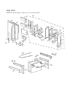 Door Parts parts for Lg Bottom-Mount Refrigerator LFXS27566S/01 from AppliancePartsPros.com