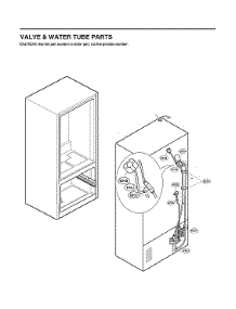 Valve / Water Tube Parts parts for Lg Bottom-Mount Refrigerator LFXS28566D/01 from AppliancePartsPros.com