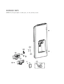 Dispenser Parts parts for Lg Bottom-Mount Refrigerator LFXS28566M/02 from AppliancePartsPros.com