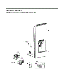 Dispenser Parts parts for Lg Bottom-Mount Refrigerator LFXS28596D/00 from AppliancePartsPros.com