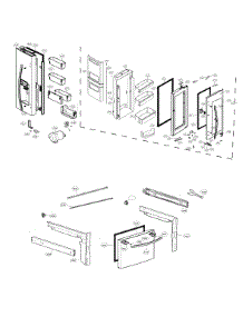 Door Parts parts for Lg Bottom-Mount Refrigerator LFXS28596M/00 from AppliancePartsPros.com