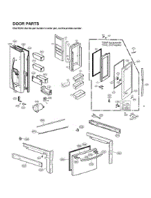 Door Parts parts for Lg Bottom-Mount Refrigerator LFXS28596S/01 from AppliancePartsPros.com