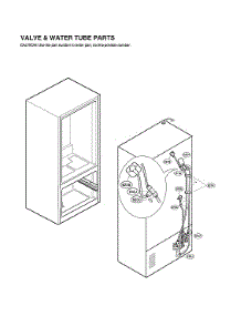 Valve & Water Tube Parts parts for Lg Bottom-Mount Refrigerator LFXS28596S/01 from AppliancePartsPros.com