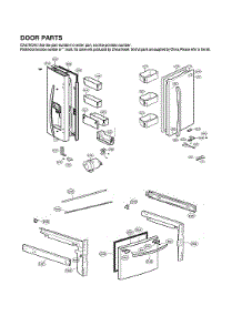 Door Parts parts for Lg Bottom-Mount Refrigerator LFXS28968S/02 from AppliancePartsPros.com
