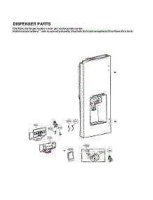 Dispenser Parts parts for Lg Bottom-Mount Refrigerator LFXS28968S/02 from AppliancePartsPros.com