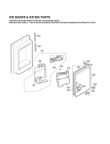 Ice Maker & Ice Bin Parts parts for Lg Bottom-Mount Refrigerator LFXS28968S/02 from AppliancePartsPros.com