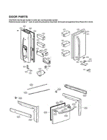 Door Parts parts for Lg Bottom-Mount Refrigerator LFXS28968S/06 from AppliancePartsPros.com