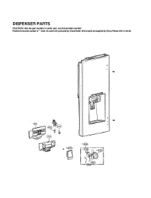 Dispenser Parts parts for Lg Bottom-Mount Refrigerator LFXS28968S/06 from AppliancePartsPros.com