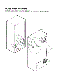 Valve & Water Tube Parts parts for Lg Bottom-Mount Refrigerator LFXS28968S/06 from AppliancePartsPros.com