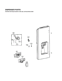 Dispenser Parts parts for Lg Bottom-Mount Refrigerator LFXS28968S/11 from AppliancePartsPros.com