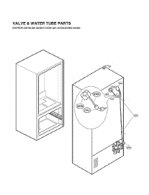 Valve & Water Tube Parts parts for Lg Bottom-Mount Refrigerator LFXS28968S/11 from AppliancePartsPros.com