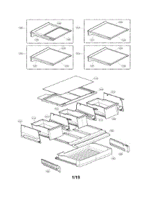 Refrigerator Parts parts for Lg Bottom-Mount Refrigerator LFXS29626B/00 from AppliancePartsPros.com