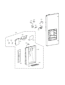 Dispenser Parts parts for Lg Bottom-Mount Refrigerator LFXS29626B/00 from AppliancePartsPros.com
