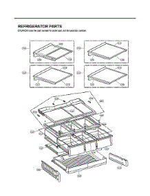 Refrigerator Parts parts for Lg Bottom-Mount Refrigerator LFXS30726M/00 from AppliancePartsPros.com