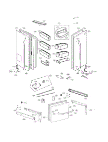 Door Parts parts for Lg Bottom-Mount Refrigerator LFXS30726S/01 from AppliancePartsPros.com