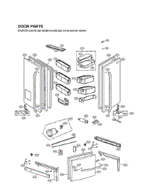 Door Parts parts for Lg Bottom-Mount Refrigerator LFXS30726S/03 from AppliancePartsPros.com