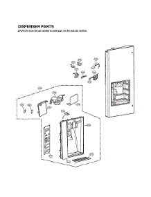 Dispenser Parts parts for Lg Bottom-Mount Refrigerator LFXS30726S/03 from AppliancePartsPros.com