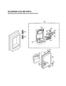 Ice Maker & Ice Bin Parts parts for Lg Bottom-Mount Refrigerator LFXS30726S/03 from AppliancePartsPros.com