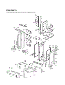 Door Parts parts for Lg Bottom-Mount Refrigerator LFXS30796S/01 from AppliancePartsPros.com