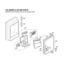 Ice Maker & Ice Bin Parts parts for Lg Bottom-Mount Refrigerator LFXS30796S/01 from AppliancePartsPros.com