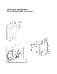 Ice Maker & Ice Bin Parts parts for Lg Bottom-Mount Refrigerator LFXS32736D/00 from AppliancePartsPros.com