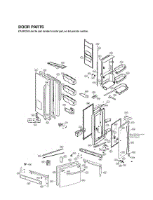 Door Parts parts for Lg Bottom-Mount Refrigerator LFXS32766S/01 from AppliancePartsPros.com