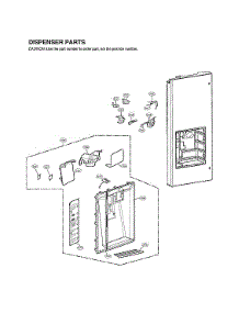 Dispenser Door Parts parts for Lg Bottom-Mount Refrigerator LFXS32766S/01 from AppliancePartsPros.com