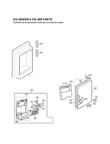 Ice Maker & Ice Bin Parts parts for Lg Bottom-Mount Refrigerator LFXS32766S/01 from AppliancePartsPros.com