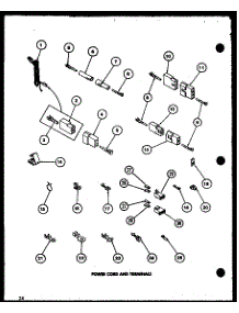 Power Cord And Terminals (Lg2812 / P7804824w) (Lg2912 / P7804826w) (Lg9012 / P7804822w) parts for Amana Dryer LG2812/P7804824W from AppliancePartsPros.com