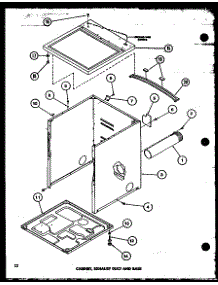 Cabinet. Exhaust Duct And Base (Lg2811 / P7804802w) (Le2910 / P7804803w) (Lg2911 / P7804804w) (Led850 / P7804805w) (Lgd851 / P7804806w) (Led950 / P7804807w) (Lgd951 / P7804808w) (Le2810 / P7804801w) parts for Amana Dryer LG2911/P7804804W from AppliancePartsPros.com