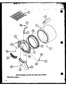 Front Bulkhead parts for Amana Dryer LG3512L/P1122507WL from AppliancePartsPros.com