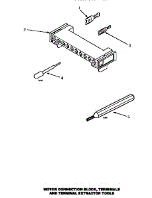 Motor Connection Block, Terminals & Terminal Extractor Tool parts for Amana Dryer LG4309L/P1163504WL from AppliancePartsPros.com