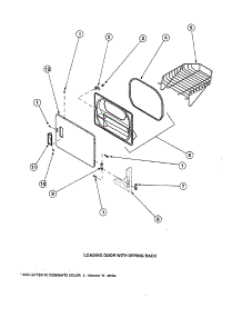 Loading Door With Drying Rack parts for Amana Laundry Center LG8609LW-PLG8609L2 from AppliancePartsPros.com