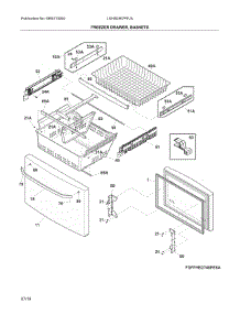 Freezer Drawer, Baskets parts for Frigidaire Bottom-Mount Refrigerator LGHB2867PFJA from AppliancePartsPros.com