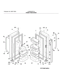 Fresh Food Doors parts for Frigidaire Bottom-Mount Refrigerator LGHB2867PFJA from AppliancePartsPros.com
