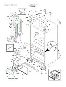 Cabinet parts for Frigidaire Bottom-Mount Refrigerator LGHB2867PFJA from AppliancePartsPros.com