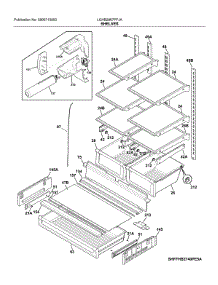 Shelves parts for Frigidaire Bottom-Mount Refrigerator LGHB2867PFJA from AppliancePartsPros.com