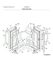 Fresh Food Doors parts for Frigidaire Bottom-Mount Refrigerator LGHB2869TF6 from AppliancePartsPros.com