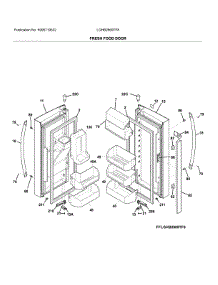 Fresh Food Doors parts for Frigidaire Bottom-Mount Refrigerator LGHB2869TF8 from AppliancePartsPros.com