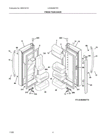 Fresh Food Door parts for Frigidaire Bottom-Mount Refrigerator LGHB2869TF9 from AppliancePartsPros.com