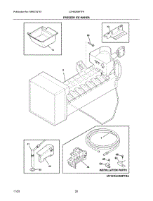 Freezer Ice Maker parts for Frigidaire Bottom-Mount Refrigerator LGHB2869TF9 from AppliancePartsPros.com